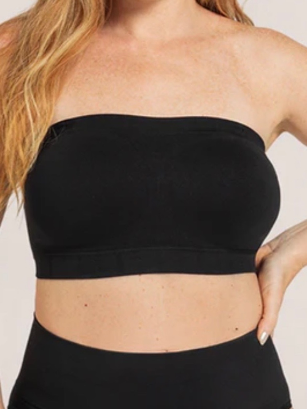 NWT TRUEKIND by Shapermint Black Convertible Strapless Bandeau Bra - Size Medium